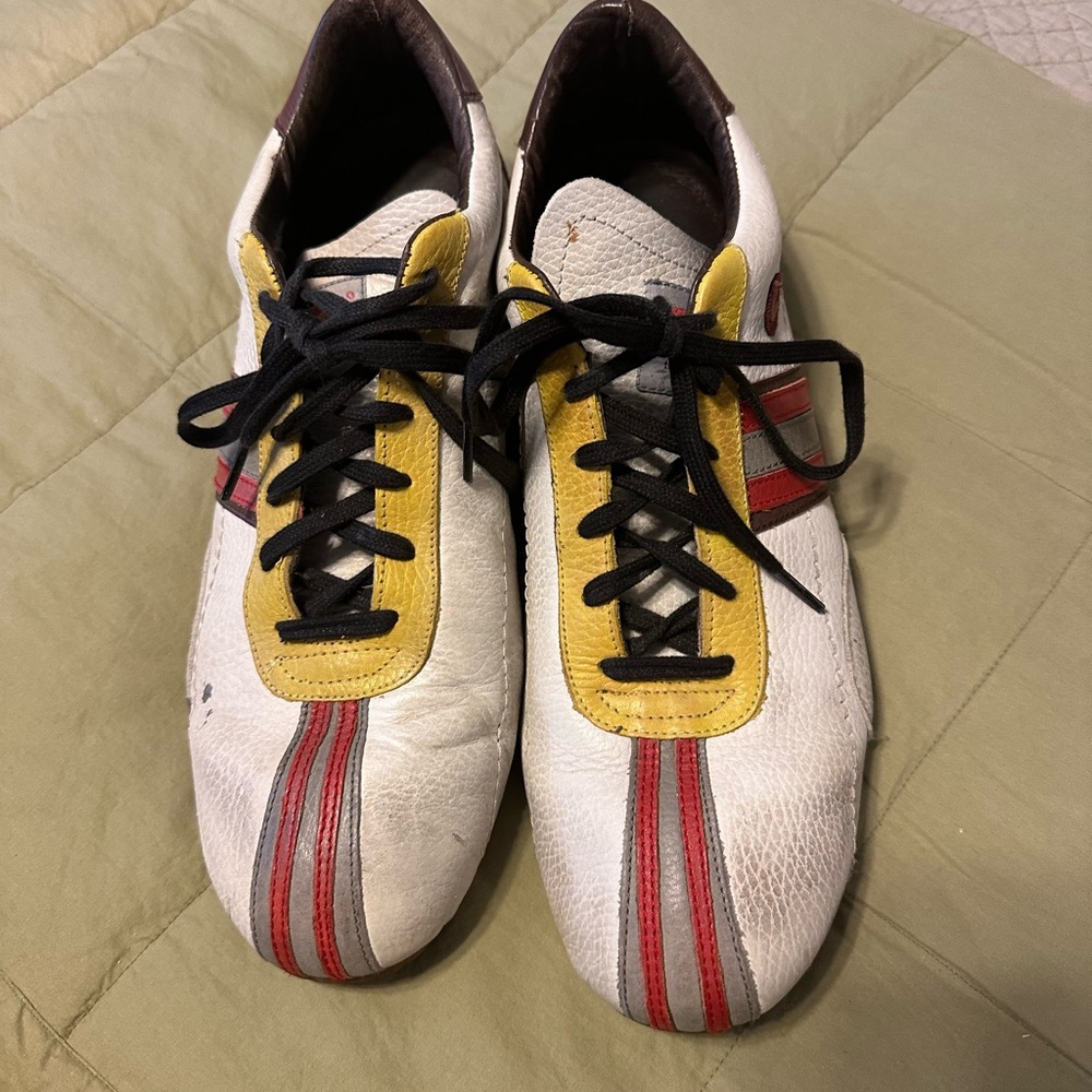 Energie White and Red Athletic Shoes with Retro Design